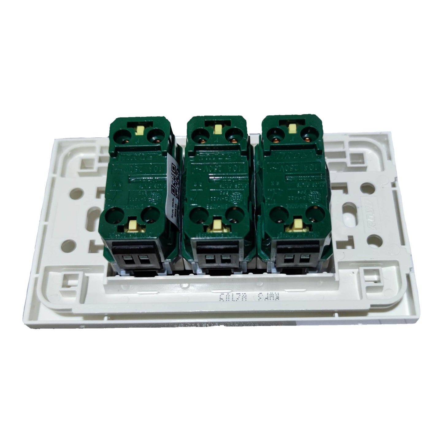 Royu 3 Gang 1 Way Switch with Plate Cover Wide Series 10A 250V RWP3/3XRWS1-A Electx Electrical Supply