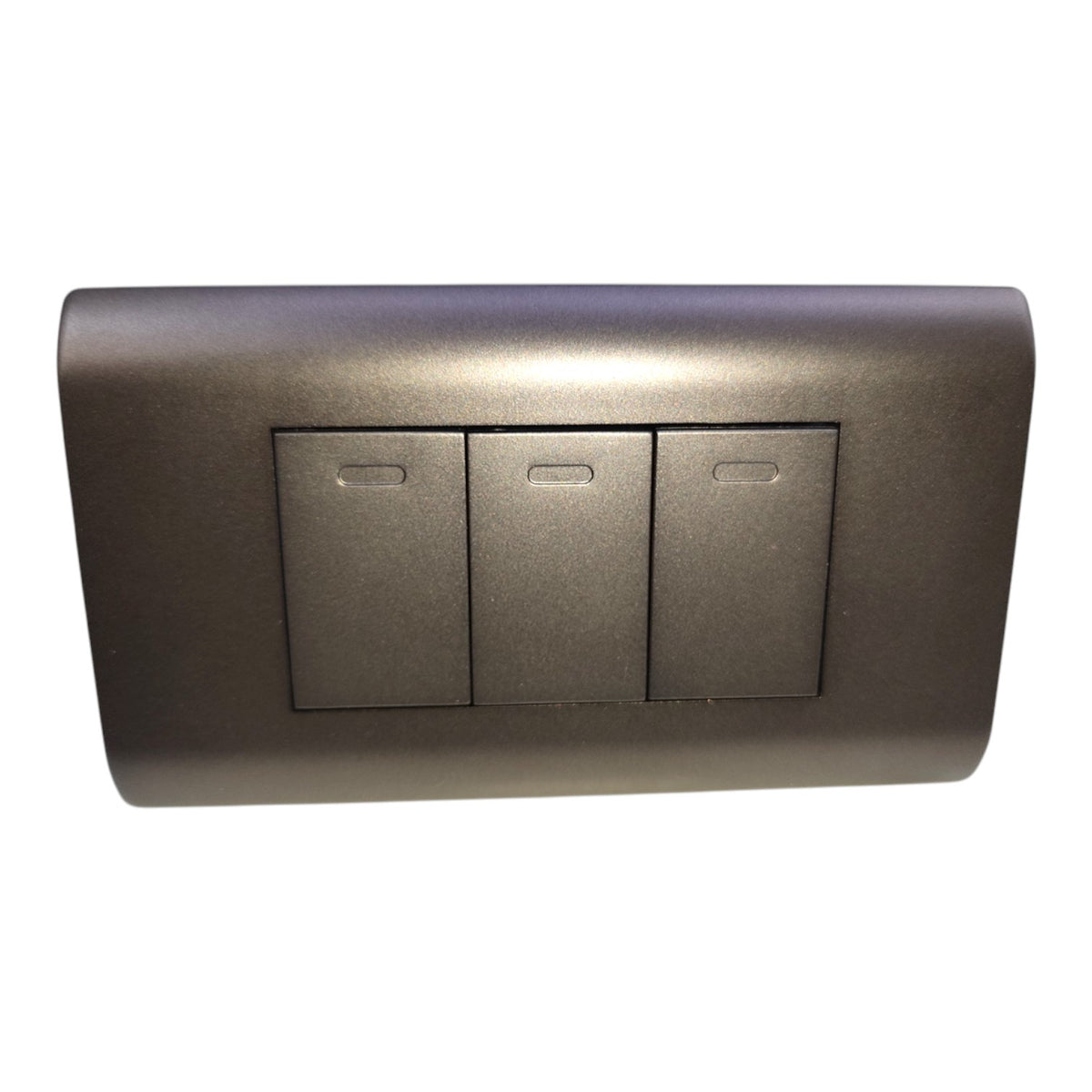 Royu 3 Gang 3 Way Switch 15A 220V with Plate Cover Dark Gray PLANO Series MD506/DG