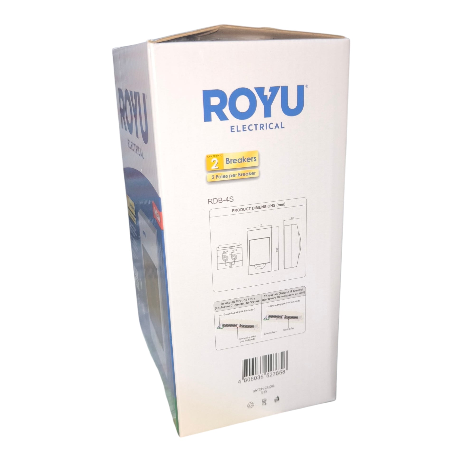 Royu electrical packaging box on a white background