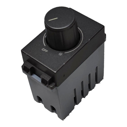 A black plastic rotary switch module with a central knob, featuring 'OFF' and a star icon on the top face, shown on a plain white background.
