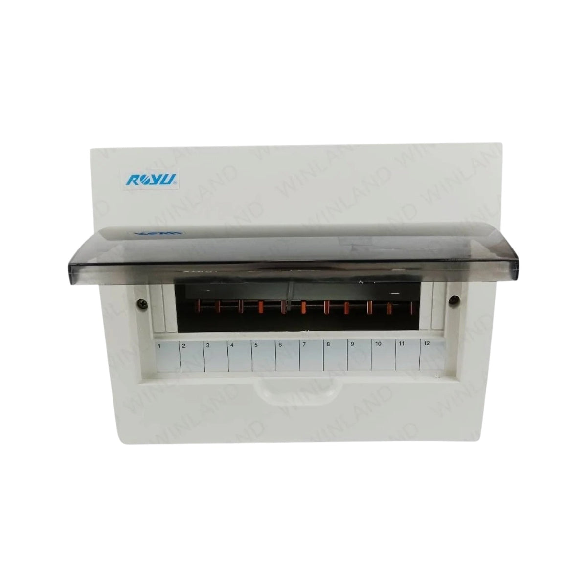 Royu 8 Ways Flush Type Metal Base Distribution Box with Busbar for 8 Breakers 1 Pole RUMF01D1N08