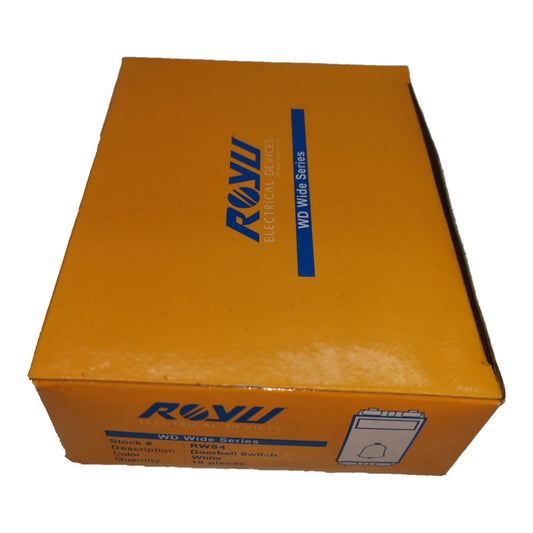 Royu Doorbell Switch 10A 250V Wide Series RWS4 10Pcs per Order Electx Electrical Supply