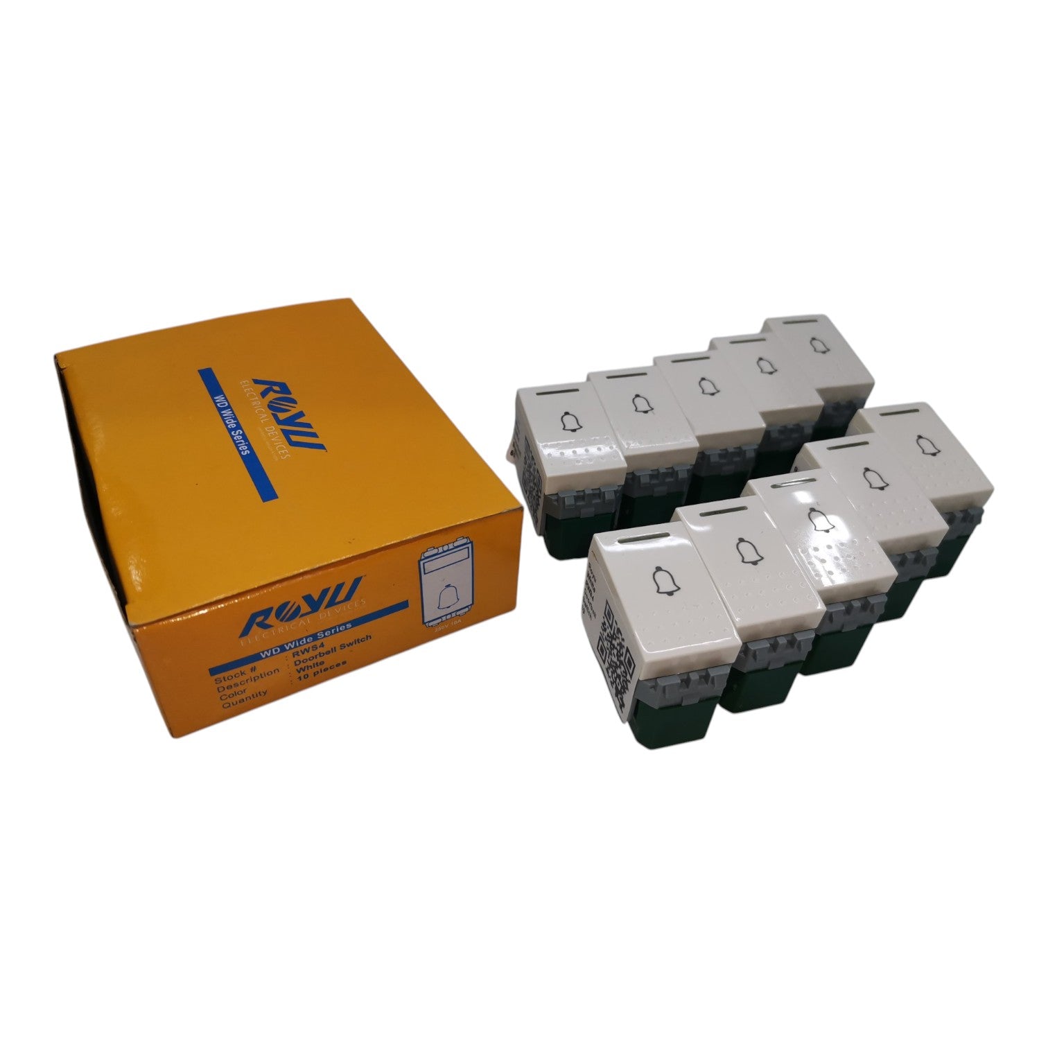 Royu Doorbell Switch 10A 250V Wide Series RWS4 10Pcs per Order Electx Electrical Supply