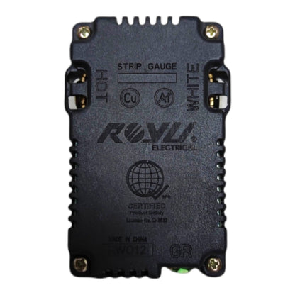 Royu Duplex Universal Outlet with Ground and Shutter 16A 220V Wide Series with 5VDC 2.4A USB Charging Port RWO12