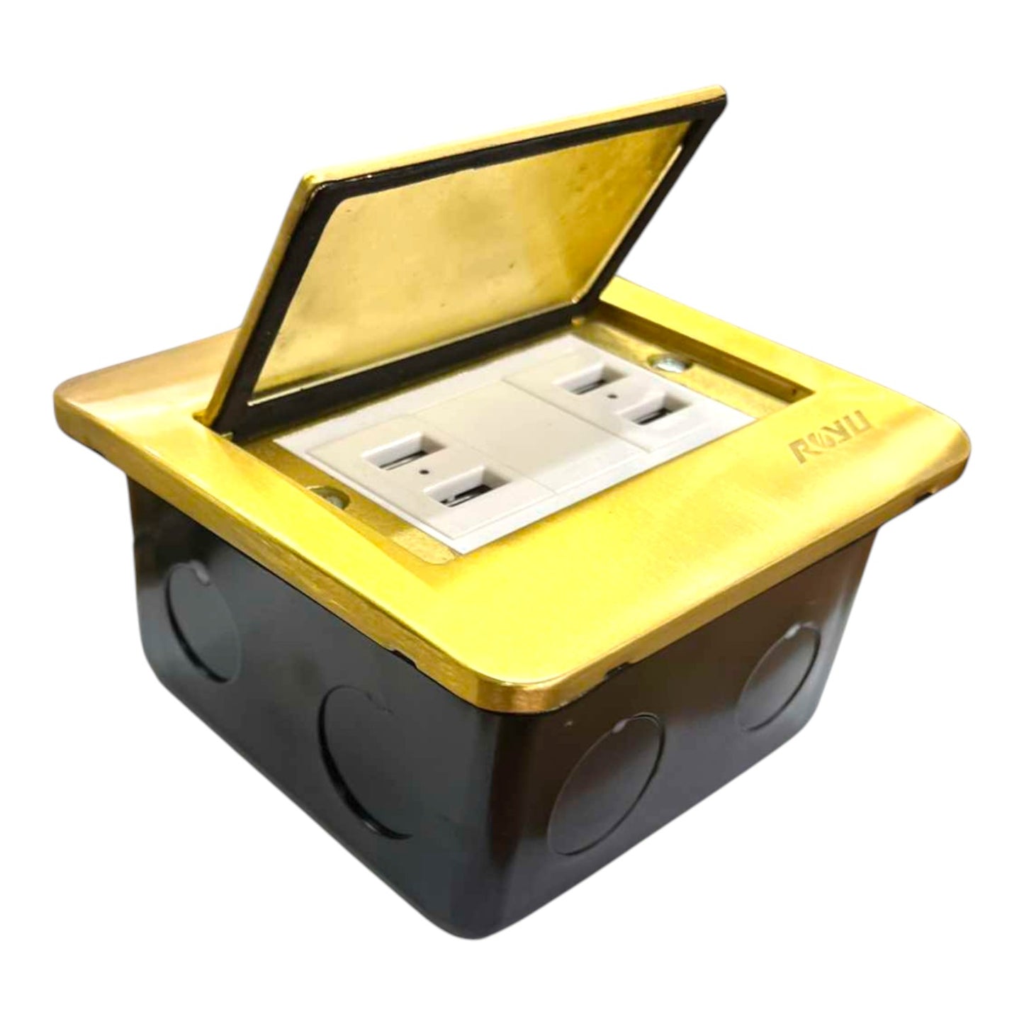 Royu Floor Outlet 4 Port USB Outlet 5V DC 2100mAh Available in Gold or Silver RWF/RWO9X2 Electx Electrical Supply