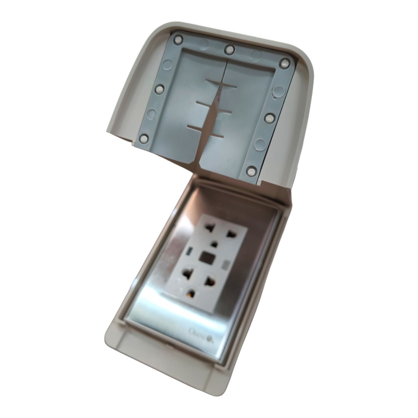 Royu GFCI Duplex Outlet 20A 220V with Weatherproof Stainless Plate Cover Omni WPP-601+WWP-113S+WD933 Electx Electrical Supply