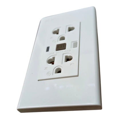 Royu GFCI Duplex Universal Outlet with Ground 20A 220V AC WD933