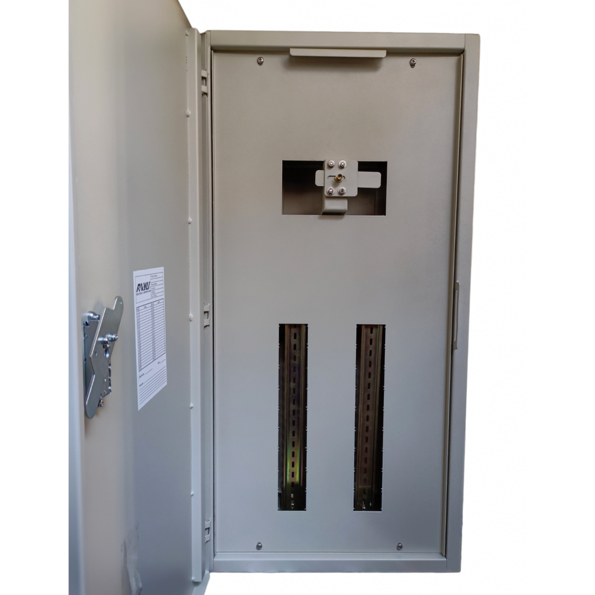 Royu MTS Main MCCB 125AF 2pole Panel Board electrical circuit breaker enclosure with open door