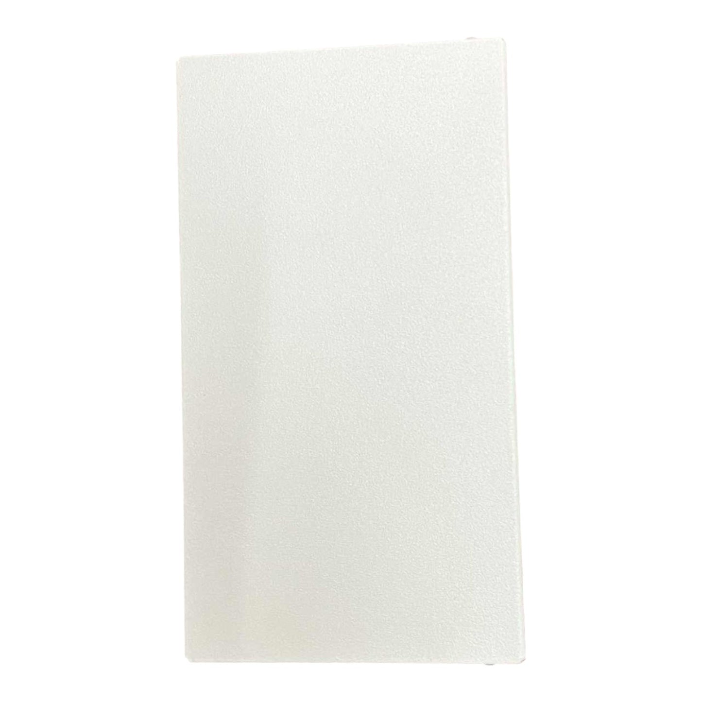 White rectangular rug on a white background