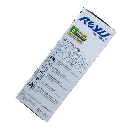 ROLY Electrical RPF01P2N08 6-Bulb LED linear light box packaging, shown at an angle on a plain white background.