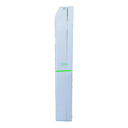 A tall, narrow white rectangular panel or strip shown on a plain white background, with a green horizontal line and the text '2cm' indicating a measurement.