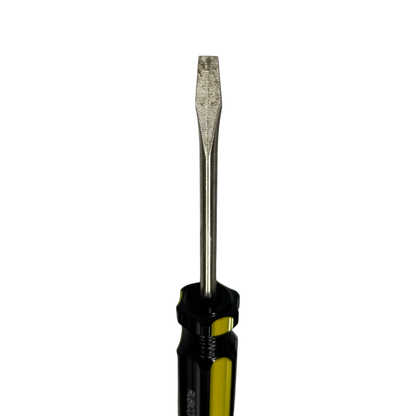 Rubicon Flat Head Screw Driver 902 75mm with black and yellow handle for precise fastening