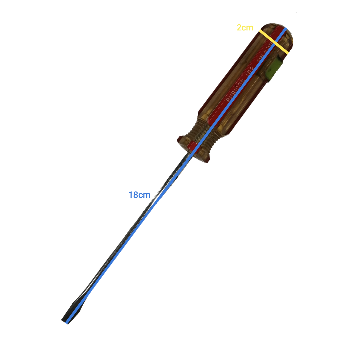 Screw Driver Made in Japan Rubicon with a 18cm shaft and comfortable grip for precise work