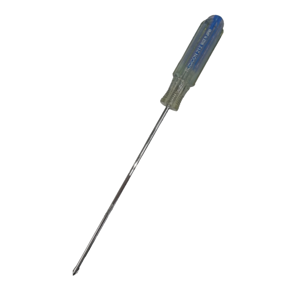 Screw Driver Made in Japan Rubicon with a clear ergonomic handle and durable metal tip