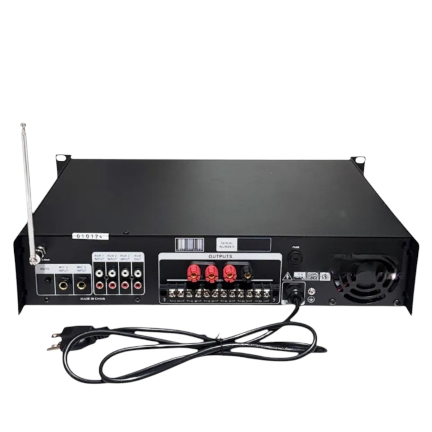 Sakura 800W Public Address Amplifier 220V PA-800UB Bluetooth Built-in Chime 3 Microphone Input 6 Individual Zone Control FM Tuner USB/SD Port