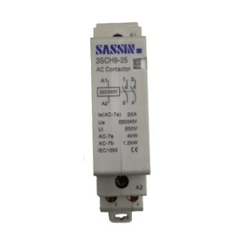 Sassin Miniature Contactor 20A 220V 2NO ( 1 Module DIN Rail Type) 3SCH8-25/2P20A