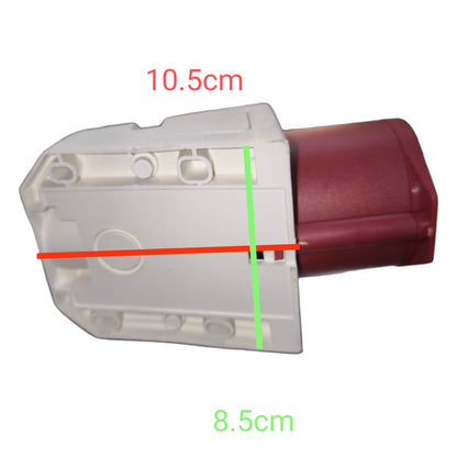 Mechanical component with measurements labeled on a white background