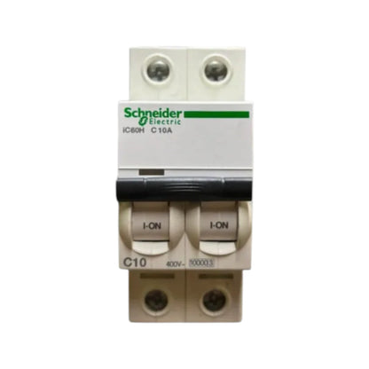 Schneider 10A 2 Pole 30KAIC 220V Miniature Circuit Breaker MCB A9F84210 iC60H C 10A IEC/EN 60898-1
