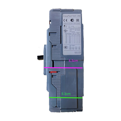 Schneider 125A 2 Pole Single Phase MCCB Industrial Circuit Breaker 36KAIC 220V Easy Pact EZC250H2125