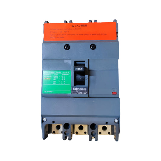 Schneider 125A 3P 18KAIC 400V MCCB Industrial Circuit Breaker Easy Pact EZC250F3125 250AF