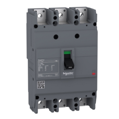 Schneider 250A 3 Pole Industrial Circuit Breaker 250AF 25KAIC 415V MCCB Easy Pact EZC250N3250 I Electx Electrical Supply