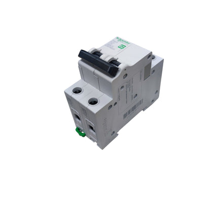 Electrical circuit breaker on a white background