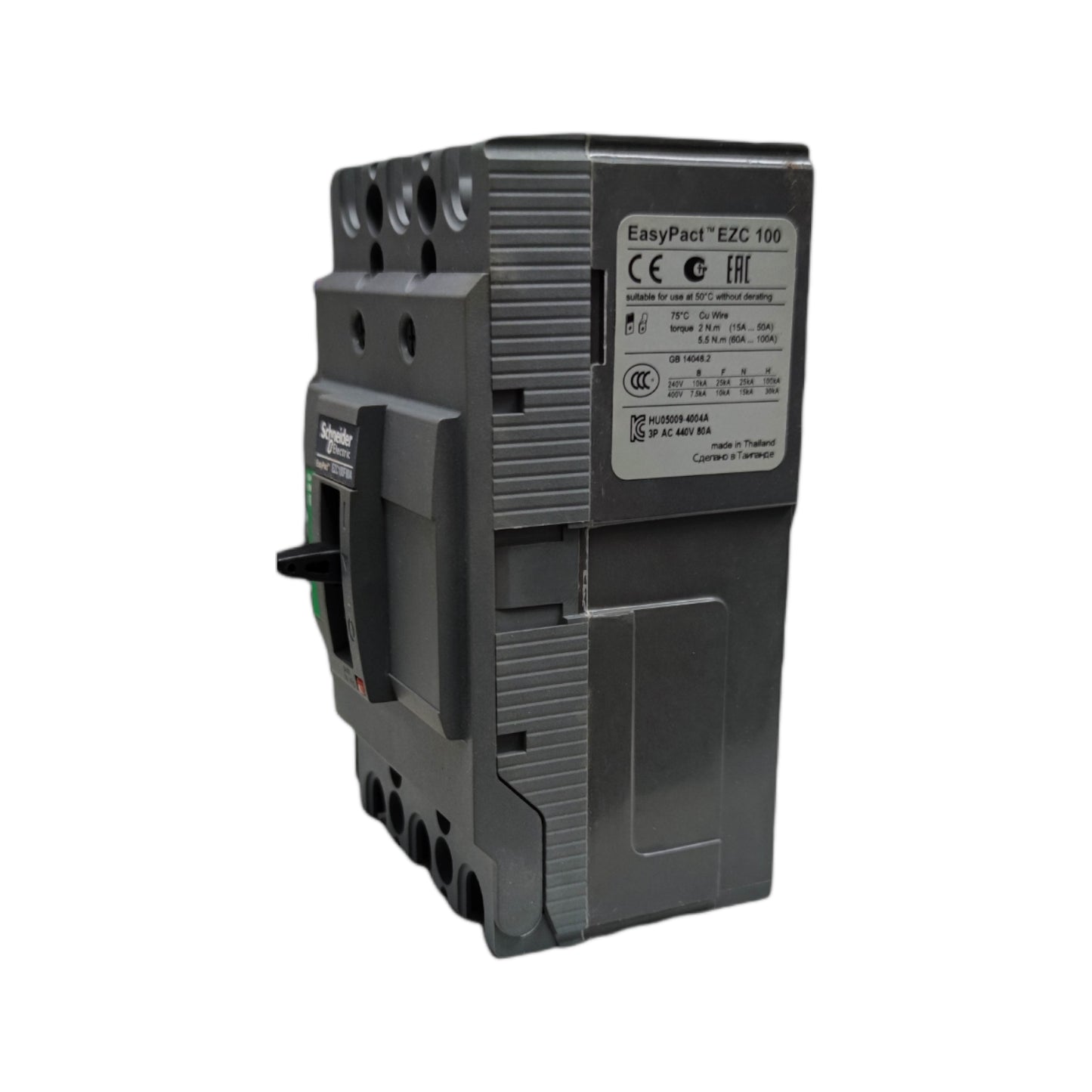 Schneider 25A 3 Pole 5KAIC 220V 100AF Industrial Circuit Breaker Type MCCB Molded Case Circuit Breaker Easy Pact EZC100F3025