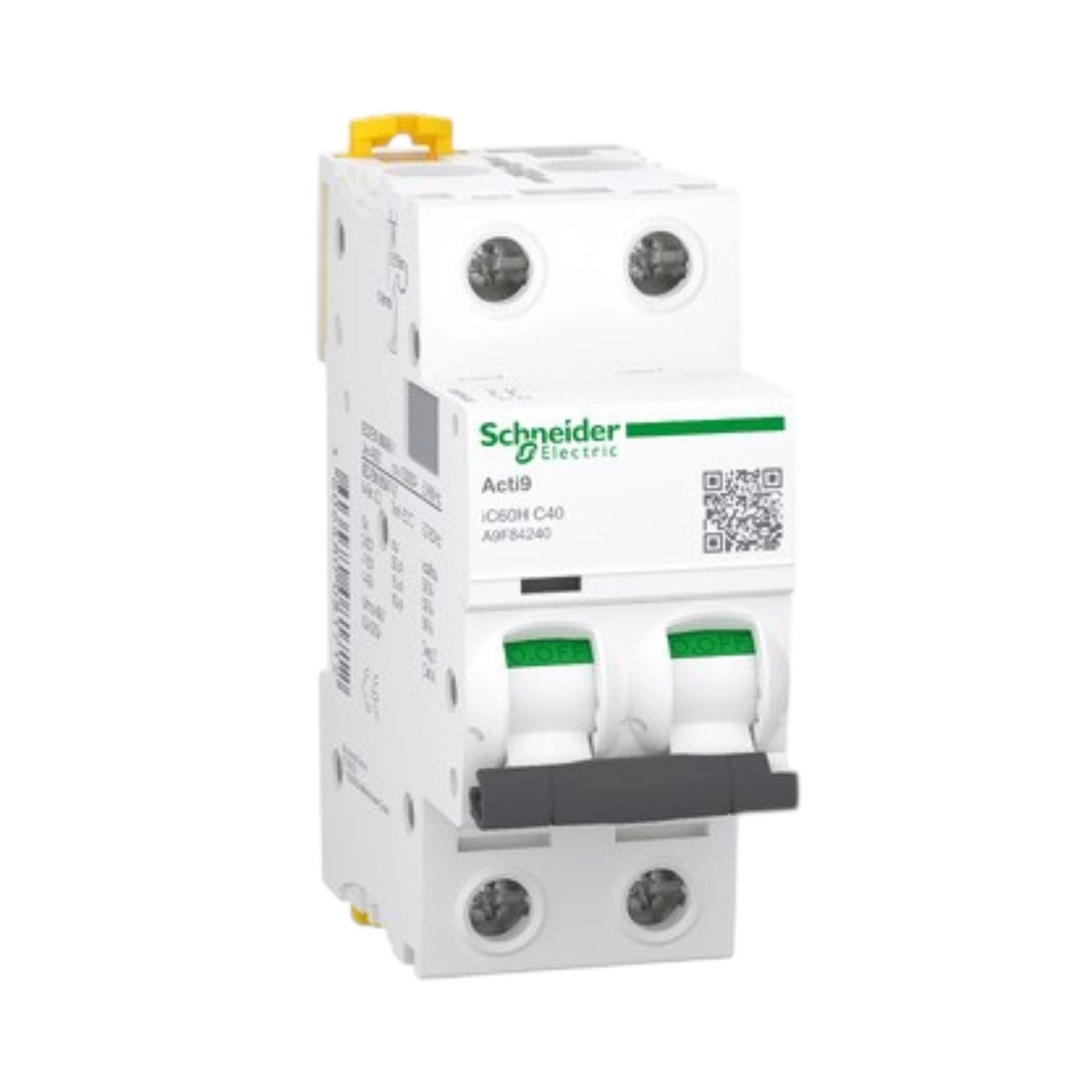 Schneider 40A 2 Pole 30KAIC 220V Miniature Circuit Breaker MCB A9F84240 iC60H C 40A IEC/EN 60898-1