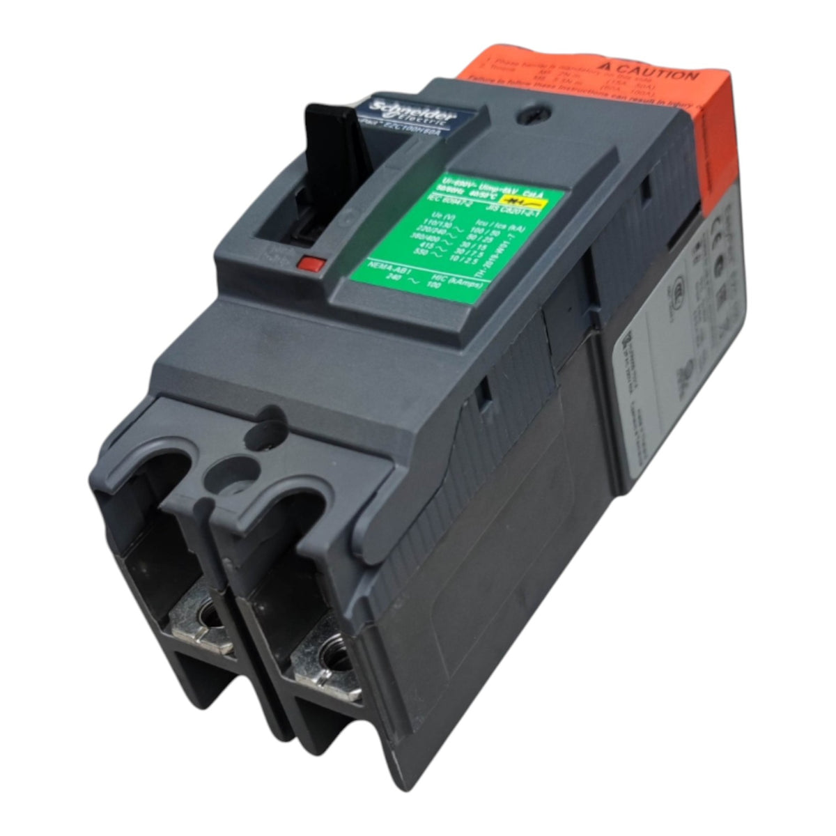 Schneider 40A 2 Pole Breaker Industrial EasyPact 25KAIC 250V MCCB EZC100H2040 I Electx Electrical Supply