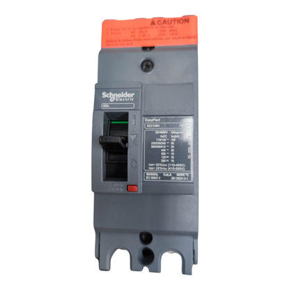 Schneider 40A 2 Pole Breaker Industrial EasyPact 25KAIC 250V MCCB EZC100H2040 I Electx Electrical Supply