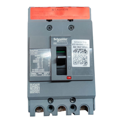 Schneider 40A 3P 10KAIC 220V MCCB Industrial Circuit Breaker EZC100H3040 I Electx Electrical Supply