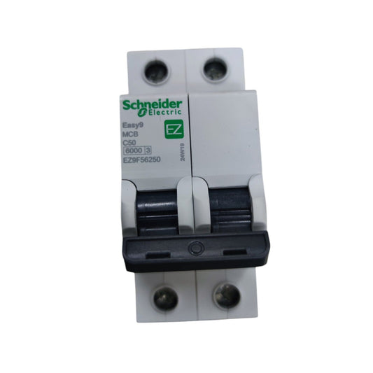Schneider Electric circuit breaker on a white background