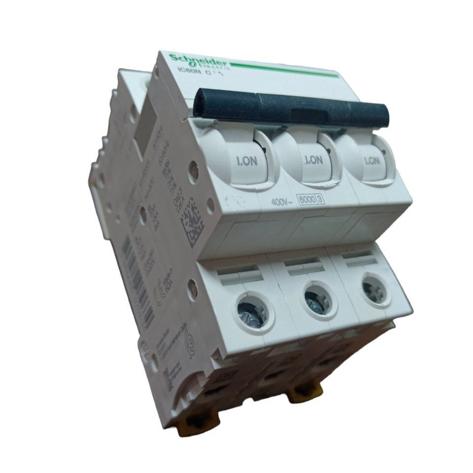 Schneider Miniature Circuit Breaker 50A 3 Pole with multiple switches for electrical protection