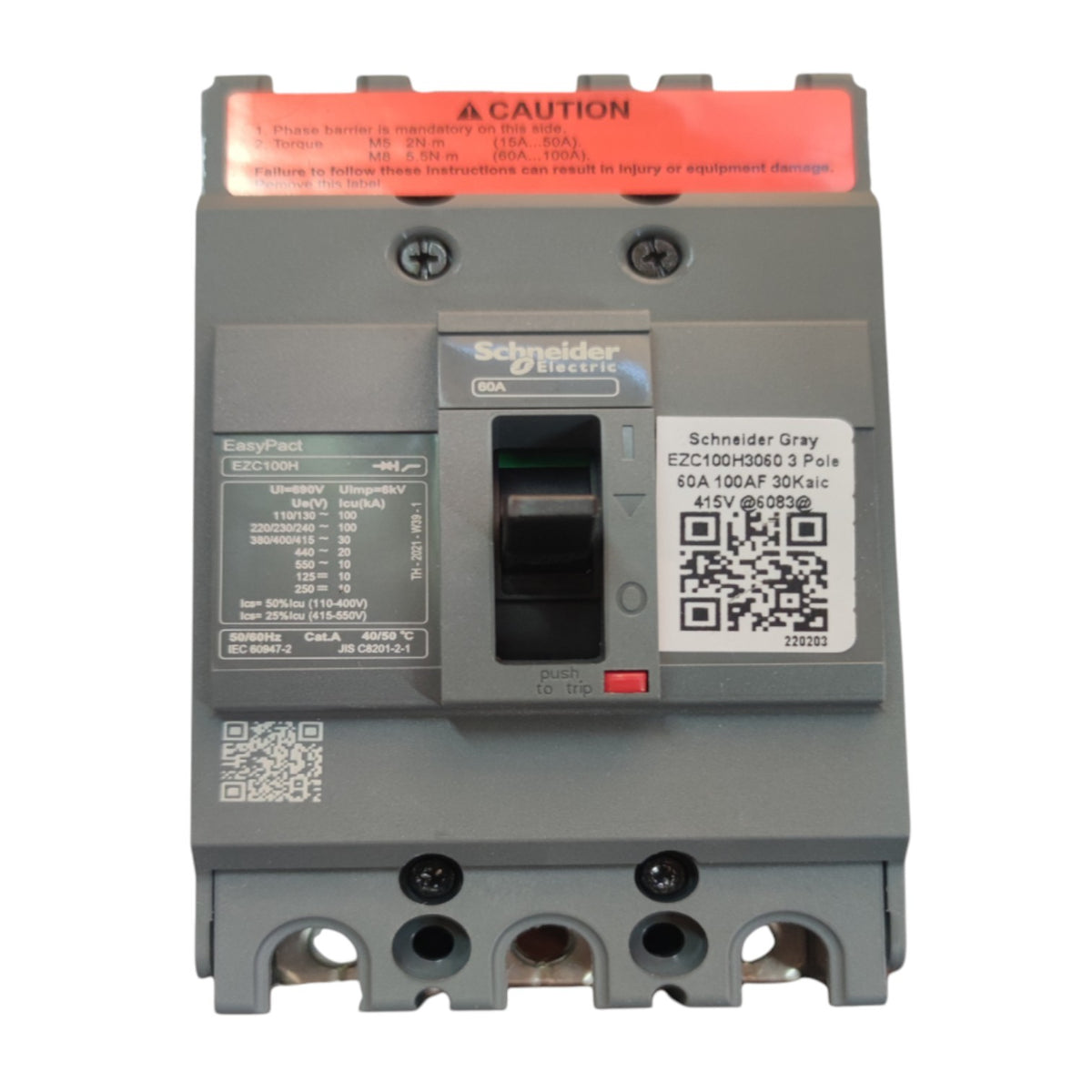 Schneider Electric EasyFix 6A AC contactor, model ETC2100H0263 Pcs, shown against a plain white background.