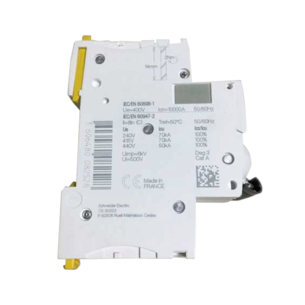 Schneider 63A 2 Pole 30KAIC 220V Miniature Circuit Breaker MCB A9F84263 iC60H C 63A IEC/EN 60898-1