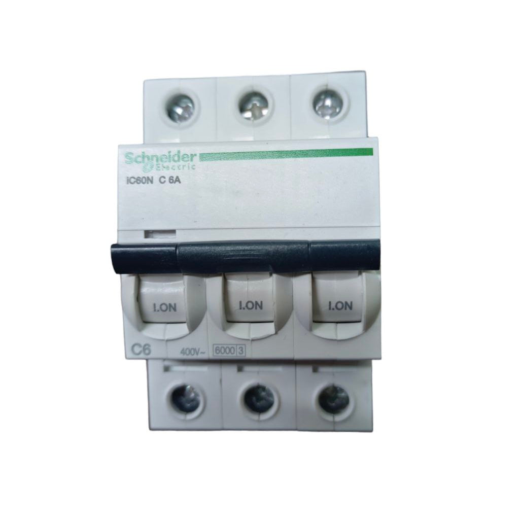Schneider 6A 3 Pole Miniature Circuit Breaker 220V 6 KAIC A9F74306