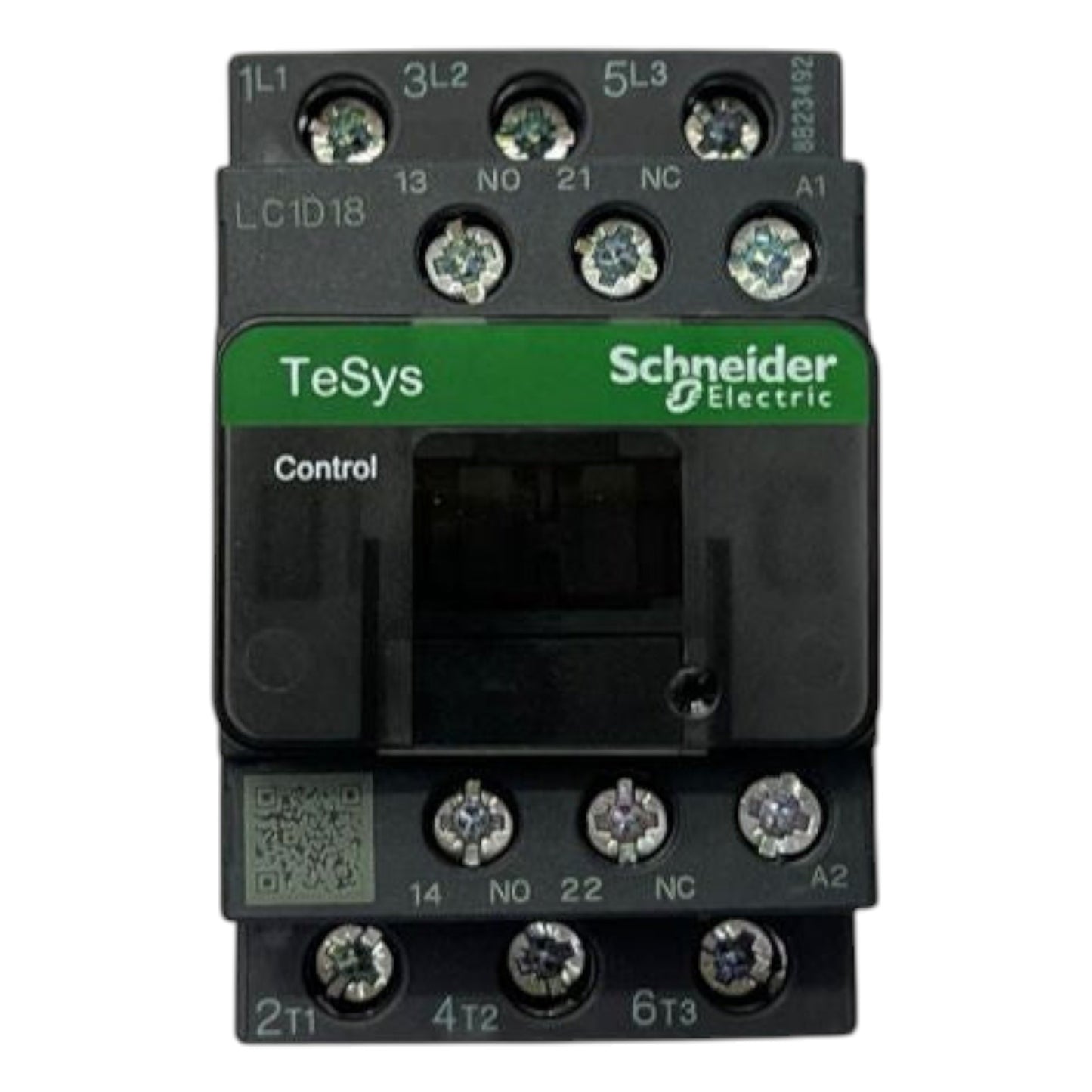 Schneider Electric TeSys control relay on a white background