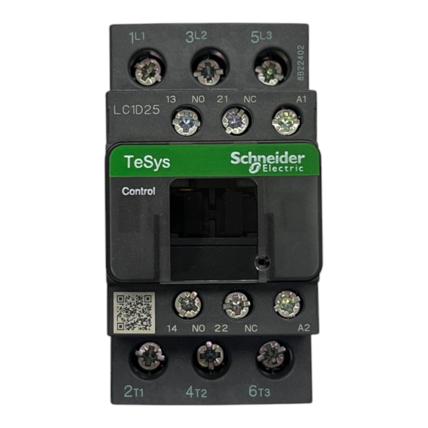 Schneider Electric TeSys control relay on a white background