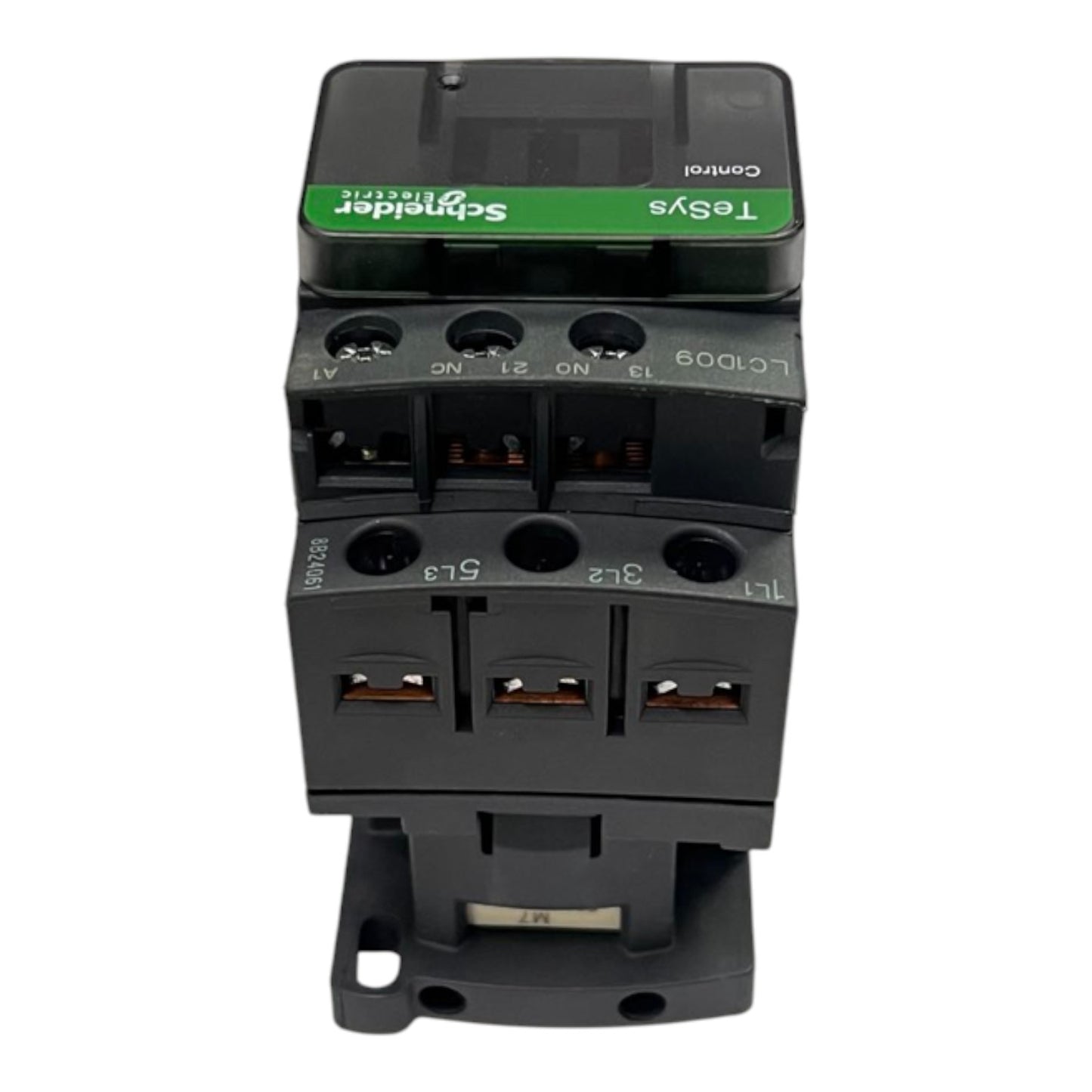 Schneider Contactor GRAY 9A 220V Coil LC1D09M7 with multiple connection terminals for electrical applications