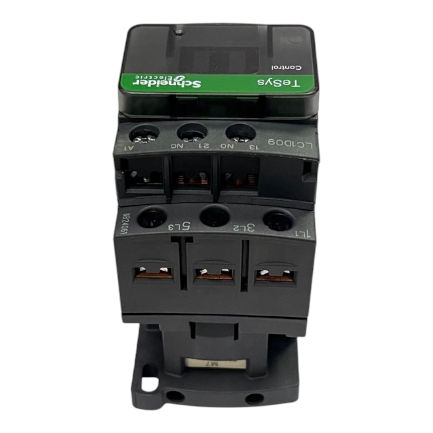 Schneider Contactor GRAY 9A 220V Coil LC1D09M7 with multiple connection terminals for electrical applications
