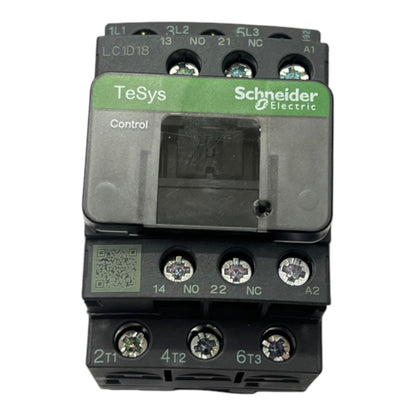 Schneider Electric TeSys control relay on a white background Schneider Magnetic Contactor GRAY 18A 220V Coil LC1D18M7, LC1D18 Electx Electrical Supply