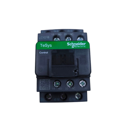 Schneider TeSys Magnetic Contactor LC1D18F7 110 Volts with Wiring Terminals for Electrical Applications