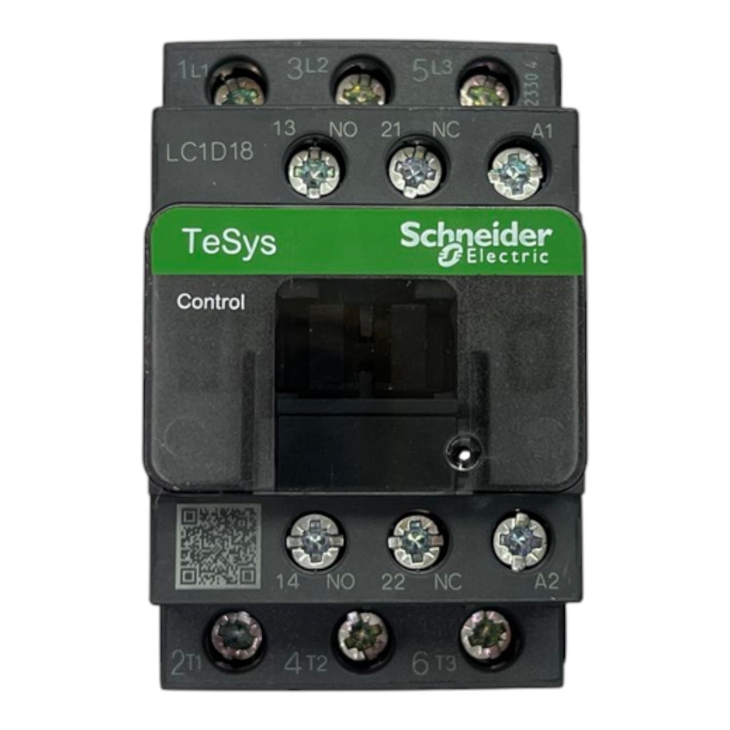 Schneider TeSys Magnetic Contactor LC1D18F7 110 Volts with multiple terminal connections for electrical circuits