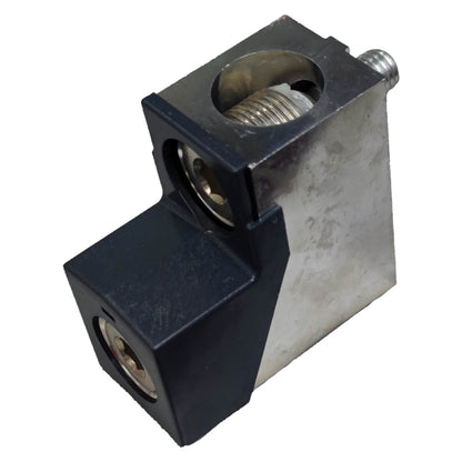 Metal mechanical component on a white background