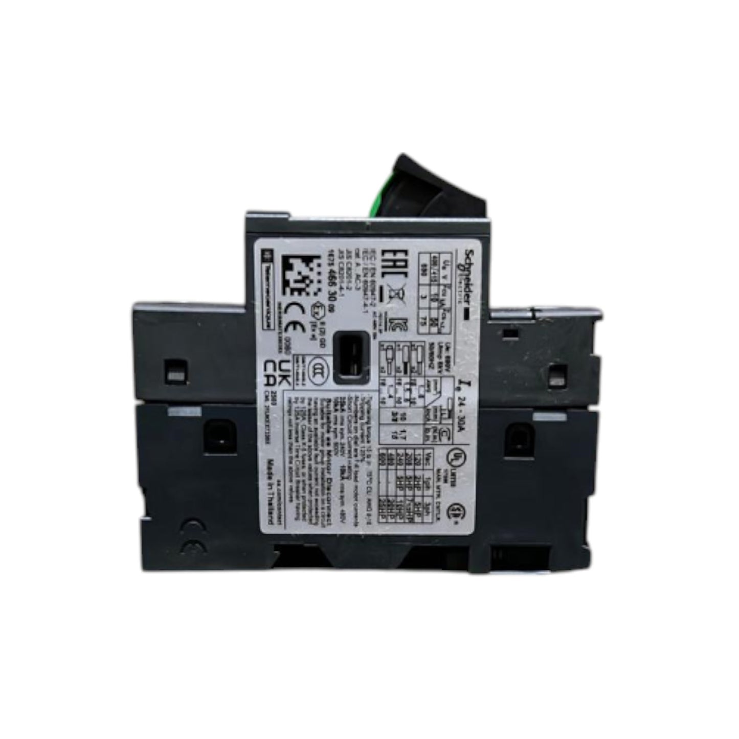 Schneider Motor Protection Breaker 24A-32A 690V 3P industrial thermal overload relay front label view