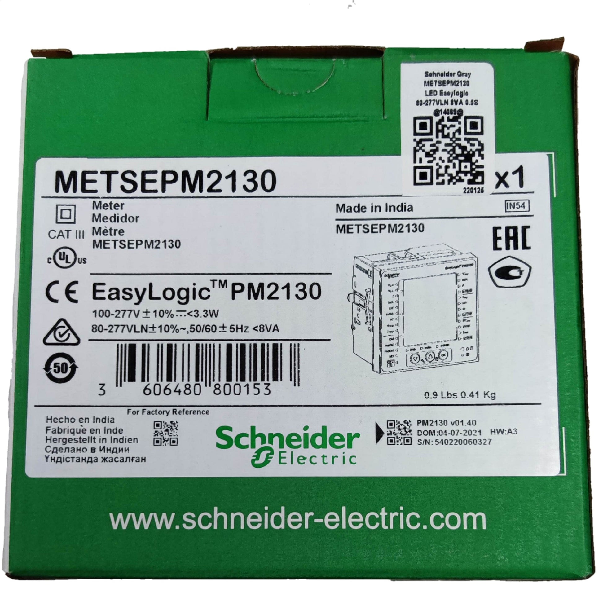 Schneider Power Meter METSEPM2130 Easy Logic Schneider PM2130 48-277V Single Phase Metering Electx Electrical Supply 1