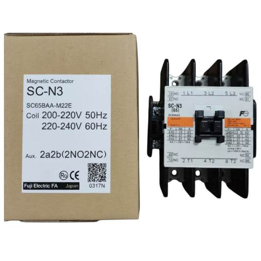 Fuji Magnetic Contactor SC-N3 Ith: 65A 5NO+2NC Coil Voltage Available in 220V 110V 24V 48V