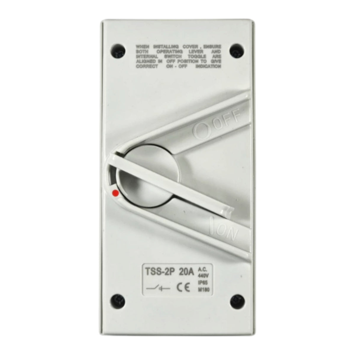 Surer 20A 2Pole Weather Proof Isolator Switch 440V IP65 No.2980