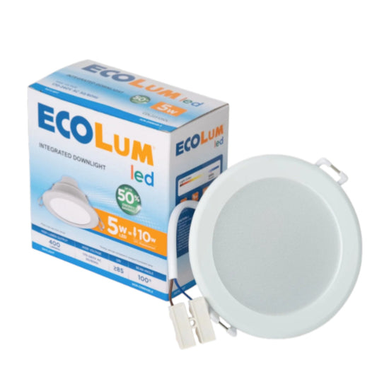 Ecolum 5W LED Downlight Daylight 6500K 220V CDL223105DL Cut-out Diameter: 69.3 mm Dimensions: Ø 45 x 90 mm
