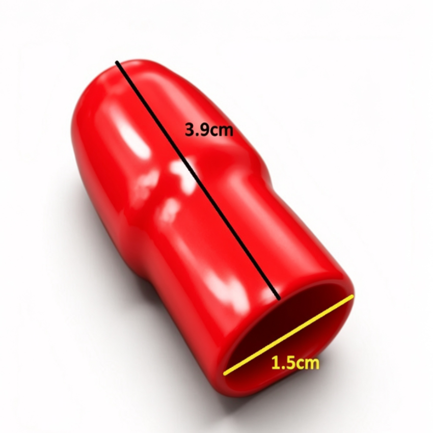 Vinyl Wire End Cap, Cable Marker (Max. Service Temp: of 80 Degree Celcius), 60mm (Red)